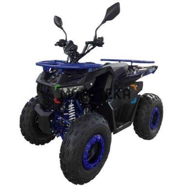 Квадроцикл детский Мотомир ATV Hammer 125 (серия 3) чёрный/синий (машинокомплект)